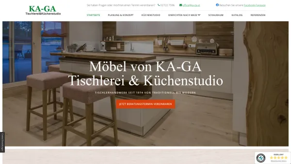 Website Screenshot: Markus KA-GA - Tischlerei in Niederösterreich | Holzmöbel nach Maß kaufen - Date: 2023-06-23 12:04:25