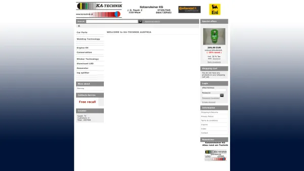 Website Screenshot: Katzensteiner KG
Technik & Rennsport - KA-Technik - Date: 2023-06-14 10:41:03