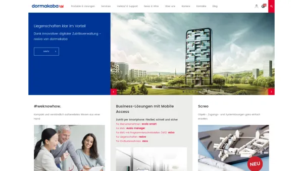 Website Screenshot: Kaba GmbH - dormakaba Österreich - Smarte Zutrittslösungen für Ihre Zufriedenheit - Date: 2023-06-15 16:02:34