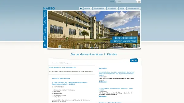Website Screenshot: KABEG Landeskrankenanstalten Betriebsgesellschaft - KABEG Management - Date: 2023-06-23 12:04:28