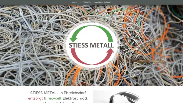 Website Screenshot: Erika E.Stiess Altmetalle Kabelrecycling - Stiess Metall GmbH | Ebreichsdorf | Elektroschrott, Altmetall - Date: 2023-06-23 12:04:28