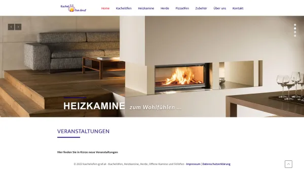 Website Screenshot: Kachelofen Graf - Home - Kachelofen Graf - Graf René Kachelofenbau - Kachelöfen, Heizkamine, Offene Kamine, Stilöfen aus Riegersburg - Date: 2023-06-23 12:04:28