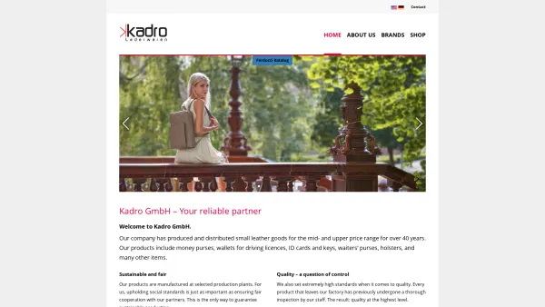 Website Screenshot: Kadro GmbH - Kadro GmbH - leatherware Lustenau - Date: 2023-06-23 12:04:28