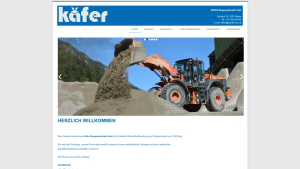 Website Screenshot: Käfer Baugesellschaft m.b.H. - Start - Käfer Bau GmbH - Date: 2023-06-23 12:04:28