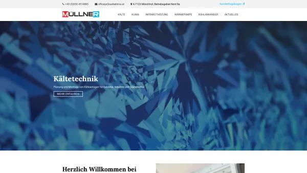 Website Screenshot: Robert Müllner GmbH Kälte Klima Installationen - MÜLLNER - Kälteklima Müllner - Date: 2023-06-15 16:02:34