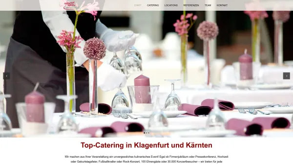 Website Screenshot: Kärnten aktiv Veranstaltungs und Catering GmbH - Start - Kärnten aktiv Catering - Date: 2023-06-23 12:04:28