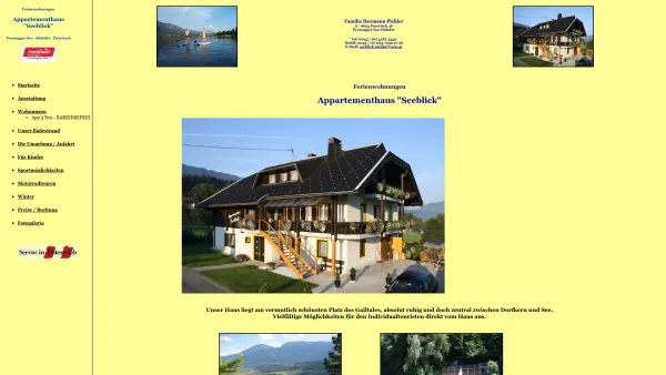 Website Screenshot: Appartementhaus Seeblick Hermagor/Pressegger See Privatvermieter/Ferienwohnung - Date: 2023-06-23 12:04:28