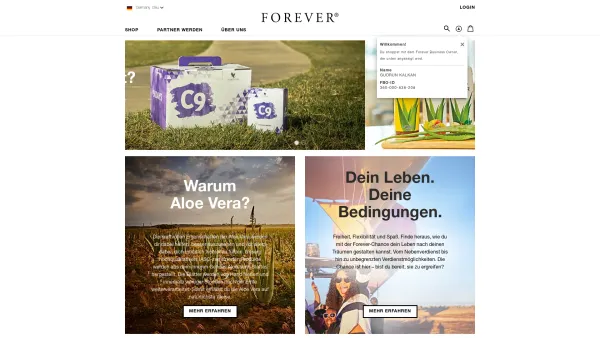 Website Screenshot: Schönauer Hans Forever Living Products GmbH Aloevera FLP Gesundheit Foreverliving - Forever Living Products - Date: 2023-06-23 12:04:28