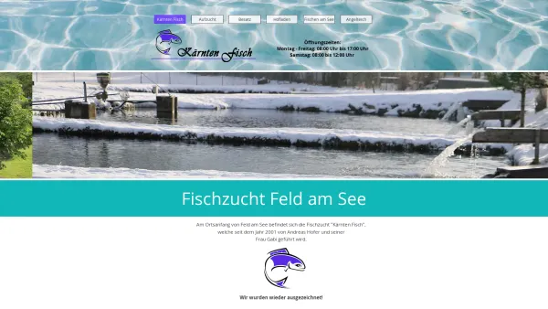 Website Screenshot: Fischzucht Feld am See Kärntenfisch - Kärnten Fisch | Fischzucht Feld am See | Kärntner Laxn - Date: 2023-06-15 16:02:34