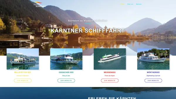 Website Screenshot: Nageler Schifffahrt & Restaurant GmbH & Co KG - Kärnten zu Wasser erleben - Kärntner Schifffahrt - Date: 2023-06-23 12:04:28