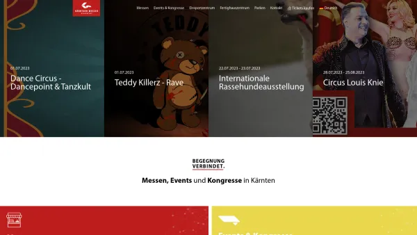 Website Screenshot: Die Kärntner Messen - Kärntner Messen - Events, Messen und Kongresse in Klagenfurt! - Date: 2023-06-23 12:04:28