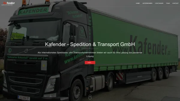 Website Screenshot: KAFENDER Spedition Transport Neue Seite 1 - Home | kafender.at - Date: 2023-06-23 12:04:28