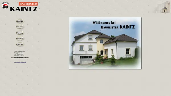 Website Screenshot: Johann Alois Baumeister Kaintz - Baumeisterbetrieb Christian Kaintz - Date: 2023-06-23 12:04:28