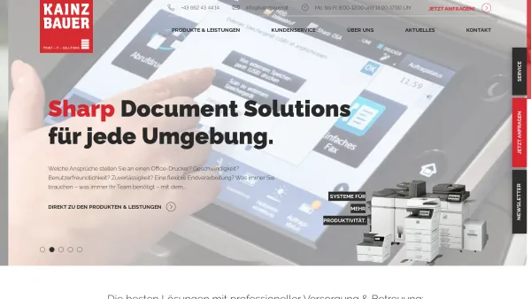 Website Screenshot: Kainzbauer Kopiertechnik GesmbH - Drucker, Kopierer & digitale Lösungen | Kainzbauer - Date: 2023-06-23 12:04:28
