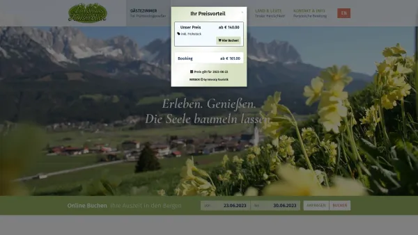Website Screenshot: Landhaus Kaiserblick ** Ellmau Hotel/Pension - Urlaub wie im Fernsehen. - Date: 2023-06-23 12:04:31