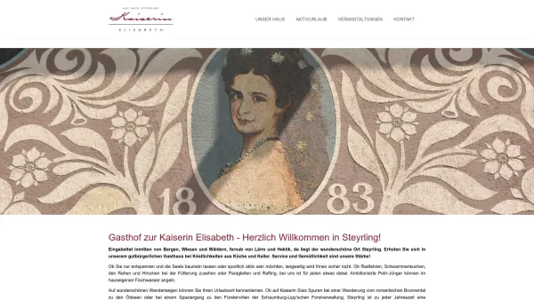 Website Screenshot: HerzlichGasthof zur KaiserElisabeth - Gasthaus zur Kaiserin Elisabeth - Date: 2023-06-23 12:04:31