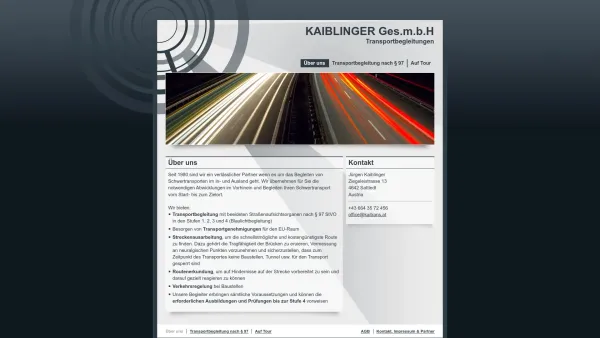 Website Screenshot: bei kaiTrans Kaiblinger - Über uns | KAIBLINGER Ges.m.b.H - Date: 2023-06-23 12:04:31