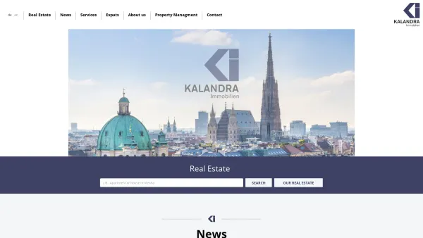 Website Screenshot: Immobilien Kalandra - Kalandra Immobilien - Date: 2023-06-23 12:04:31