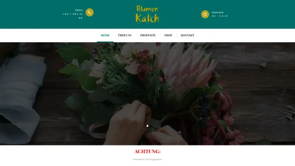 Website Screenshot: KALCH Blumen Gemüse - Blumen Kalch in 1220 Wien - Gärtnerei aus Leidenschaft - Date: 2023-06-15 16:02:34