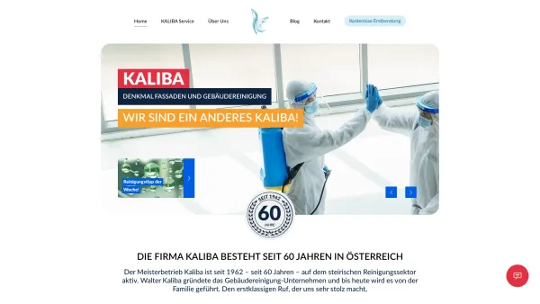 Website Screenshot: Kaliba Gebäudereinigung GmbH Reinigungsdienst Grünanlagenpflege Winterdienst - Kaliba Reinigung * Denkmal, Fassaden & Gebäudereinigung Steiermark - Date: 2023-06-23 12:04:31
