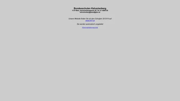 Website Screenshot: Bundesfachschule f wirtschaftliche Berufe u Fachschule Kalvarienberggasse 28 1170 Wien - Kalvarienberggasse Administrationsportal - Date: 2023-06-14 10:41:04