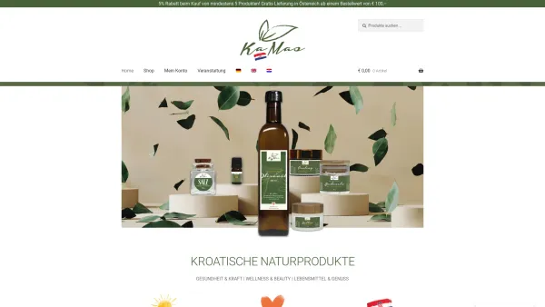 Website Screenshot: Franz Kraus GmbH - KaMas – Kroatische Naturprodukte - Date: 2023-06-15 16:02:34