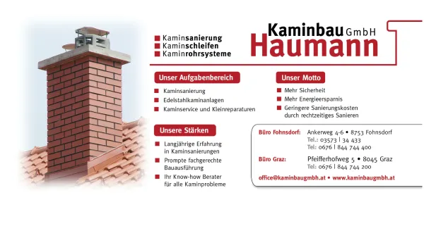 Website Screenshot: Kaminbau GmbH Haumann Start - Kaminbau Haumann GmbH - Date: 2023-06-23 12:04:34