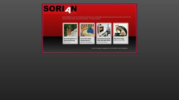Website Screenshot: Rauchfangsanierung SORIAN DER RAUCHFANGSANIERER - www.sorian.at - Date: 2023-06-23 12:04:34