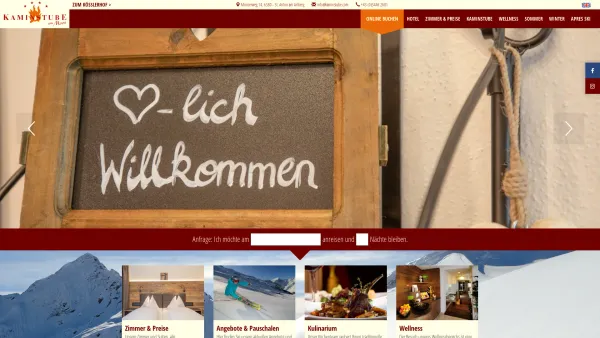Website Screenshot: Hotel Garni Restaurant Kaminstube - Hotel St. Anton am Arlberg | Kaminstube | Hotels Arlberg - Date: 2023-06-23 12:04:34
