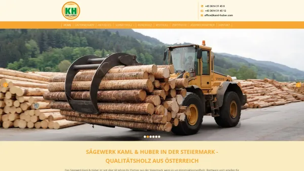 Website Screenshot: Holzindustrie Kaml und Huber - Sägewerk Kaml & Huber in Rottenmann / Steiermark - Date: 2023-06-23 12:04:34