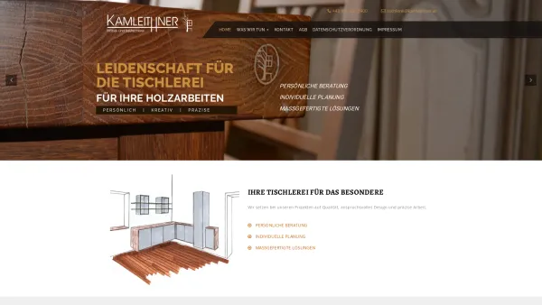 Website Screenshot: Erich Tischlerei Kamleithner www.kamleithner.at Weissenkirchen - Möbel – Bautischlerei Kamleithner - Date: 2023-06-23 12:04:34