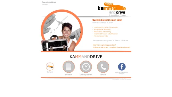 Website Screenshot: Kamm and Drive Ihr mobiler Friseur - Kamm and Drive Ihr mobiler Friseur - Date: 2023-06-14 10:41:04