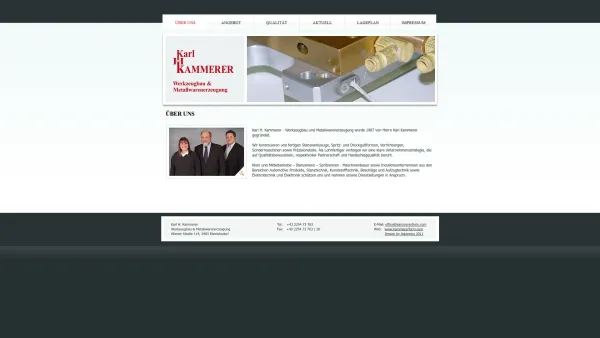 Website Screenshot: Karl kammererform.com - Karl. H. Kammerer : Werkzeugbau & Metallwarenerzeugung - Wiener Straße 114 - 2483 Ebreichsdorf - Date: 2023-06-23 12:04:34