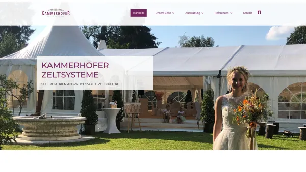 Website Screenshot: KAMMERHOFER GmbH Zeltsysteme, Zeltverleih, Wien-Graz - Home - Kammerhofer GmbH - Date: 2023-06-23 12:04:34