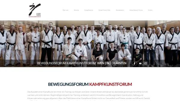 Website Screenshot: Kampfkunstforum USI Wien Taekwondo Hapkido Capoeira Kung Fu Ju Jitsu Shaolin Thaiboxen Kickboxen - Kampfkunstforum - Date: 2023-06-23 12:04:34