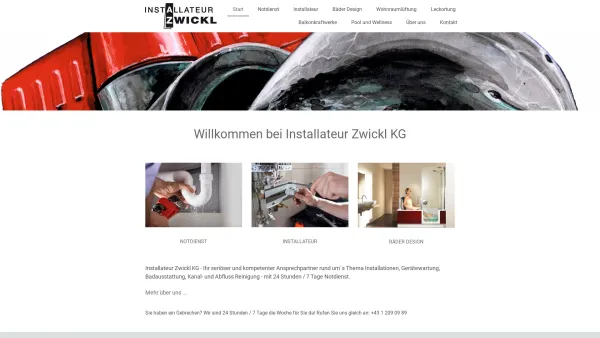 Website Screenshot: KANALNOTDIENST - Installateur Zwickl - 24 Stunden Notdienst - Badidee.at - Installateur Zwickl - Date: 2023-06-14 16:36:36