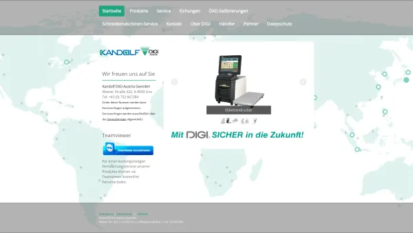 Website Screenshot: Kandolf DIGI Austria GesmbH Co - Systemwaage / PC-Waage / Ladenwaage - DIGI Austria - Date: 2023-06-23 12:04:34