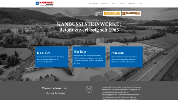 Website Screenshot: +++ KANDUSSI - Home - Kandussi Steinwerk: Betont zuverlässig seit 1963 - Date: 2023-06-23 12:04:34