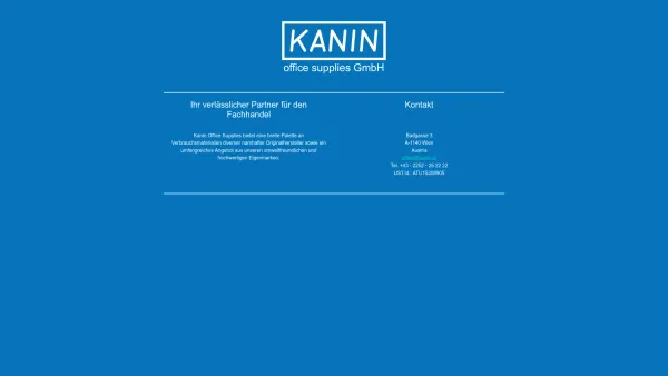 Website Screenshot: Kanin office supplies KANOffice Supplies GmbH - Kanin office supplies GmbH - Date: 2023-06-23 12:04:34