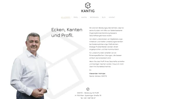 Website Screenshot: Kantig  Beratung mit Profil Mag. Alexander Hohnjec, MBA - Willkommen - KANTIG - Date: 2023-06-26 10:26:30