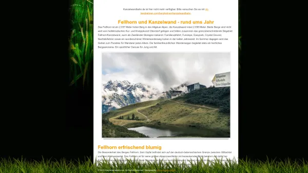 Website Screenshot: Das Höchste Nebelhorn Fellhorn Kanzelwand Walmendingerhorn - Fellhorn und Kanzelwand - rund ums Jahr - Kanzelwandbahn.de - Date: 2023-06-23 12:04:34