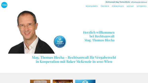 Website Screenshot: Rechtsanwaltskanzlei Mag. Thomas Blecha - Rechtsanwalt Mag. Thomas Blecha | Rechtsanwalt für Vergaberecht in 1010 Wien - Date: 2023-06-26 10:26:30