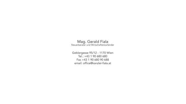 Website Screenshot: Dr. Rudolf Fiala Michael Jerabek Mag. Gerald Fiala Gesellschaft Under Construction - Steuerberater und Wirtschaftstreuhänder Mag. Gerald Fiala - Date: 2023-06-15 16:02:34