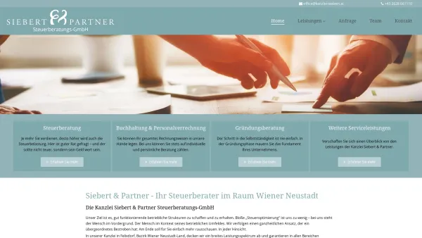 Website Screenshot: SIEBERT & PARTNER Steuerberatungs-GmbH - Siebert & Partner - Steuerberatungs GmbH in Felixdorf - Date: 2023-06-23 12:04:34