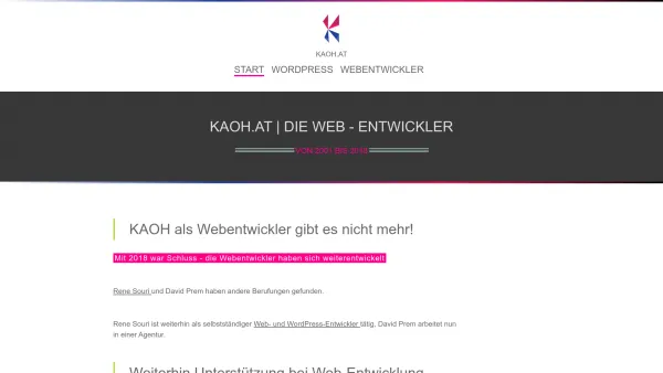 Website Screenshot: KAOH WebServices - KAOH.at - Die Webentwickler - Date: 2023-06-14 10:41:04