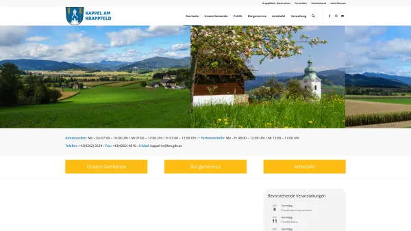 Website Screenshot: Gasthaus KAPPEL AM KRAPPFELD - Gemeinde Kappel am Krappfeld – Gemeindehomepage - Date: 2023-06-15 16:02:34