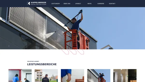Website Screenshot: Kappelsberger Gebäudereinigung - Kappelsberger facility services GmbH - Date: 2023-06-26 10:26:30