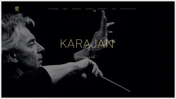 Website Screenshot: Herbert von Karajan Centrum - Karajan | Home | A Musical Icon - Date: 2023-06-23 12:04:37