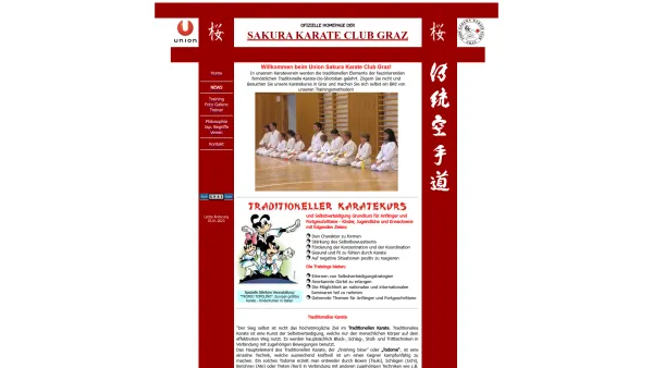 Website Screenshot: UNION SAKURA KARATE CLUB GRAZ - UNION SAKURA KARATE CLUB GRAZ - Home - Date: 2023-06-23 12:04:37