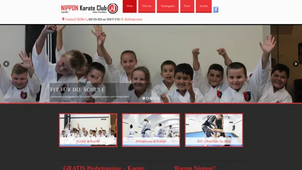 Website Screenshot: NIPPON SHOTOKAN KARATE CLUB - Karate Wien - Nippon Karate Club / Willkommen! - Date: 2023-06-23 12:04:37